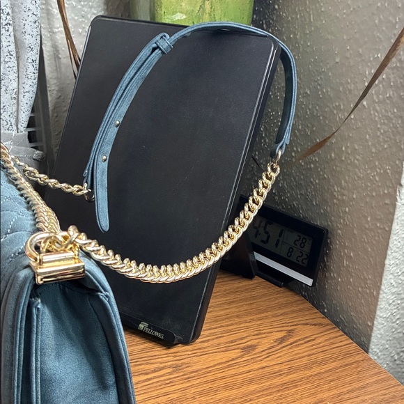 Bebe blue Metallic Quilted Shoulder Bag - Picture 5 of 16